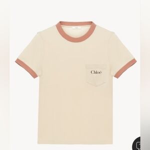Chloe Cream and Tan T-Shirt